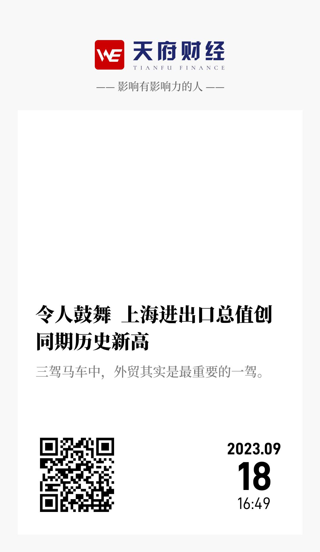 令人鼓舞 上海进出口总值创同期历史新高 - 海报